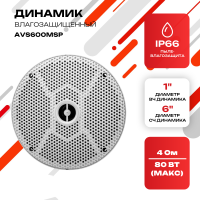 Влагозащищенный двухполосный динамик AVS600MSP