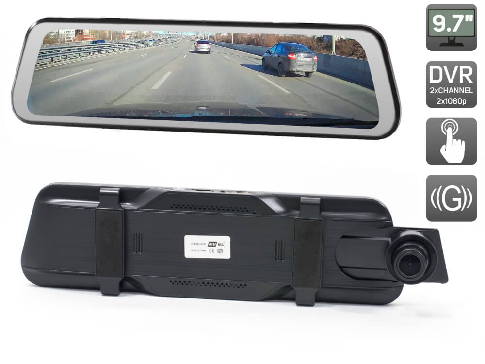 универсальное зеркало с регистратором AVS0587DVR